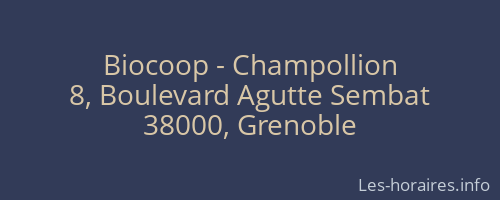 Biocoop - Champollion