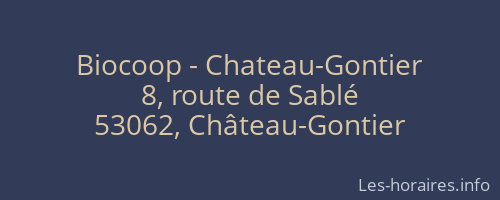 Biocoop - Chateau-Gontier