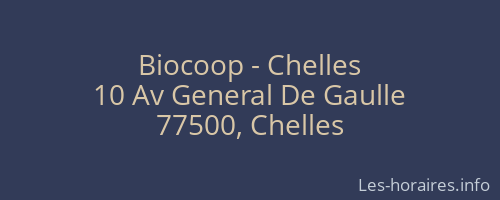 Biocoop - Chelles