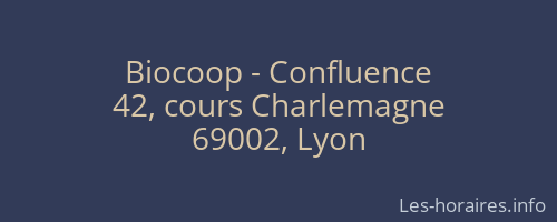 Biocoop - Confluence