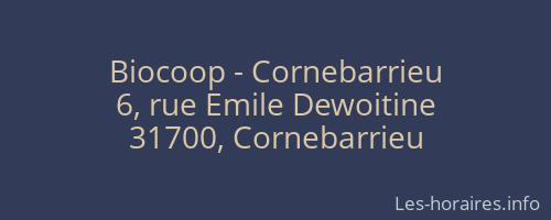 Biocoop - Cornebarrieu