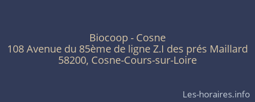 Biocoop - Cosne
