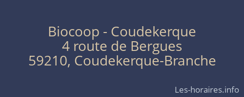 Biocoop - Coudekerque