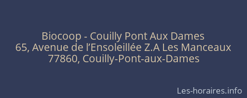 Biocoop - Couilly Pont Aux Dames