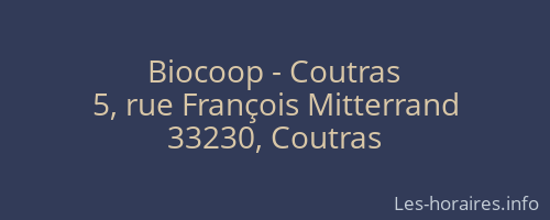 Biocoop - Coutras
