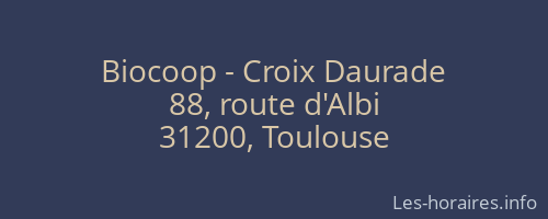 Biocoop - Croix Daurade