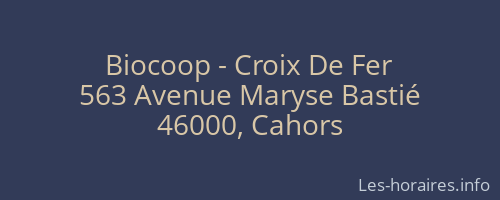 Biocoop - Croix De Fer