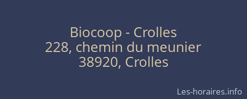 Biocoop - Crolles
