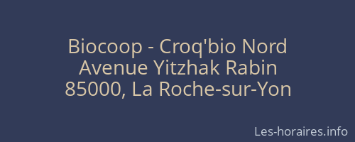 Biocoop - Croq'bio Nord