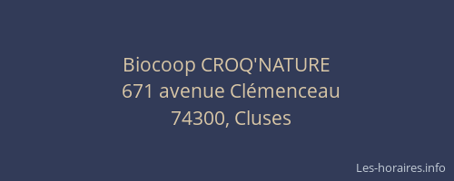 Biocoop CROQ'NATURE