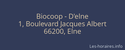 Biocoop - D'elne