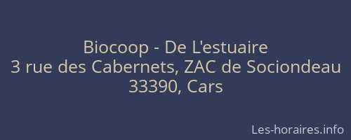 Biocoop - De L'estuaire