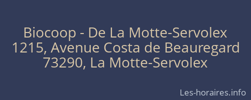 Biocoop - De La Motte-Servolex