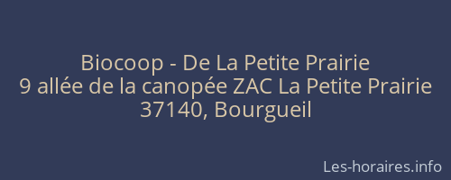 Biocoop - De La Petite Prairie