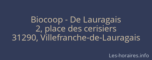Biocoop - De Lauragais