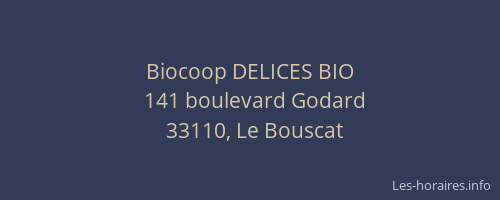 Biocoop DELICES BIO