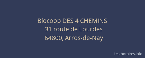 Biocoop DES 4 CHEMINS
