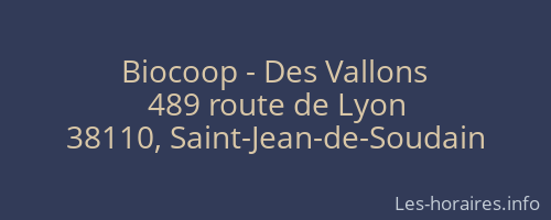 Biocoop - Des Vallons