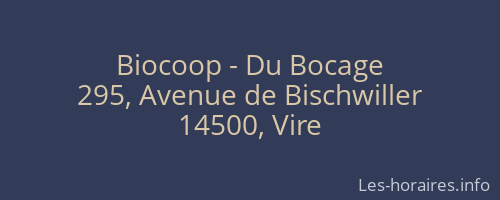 Biocoop - Du Bocage