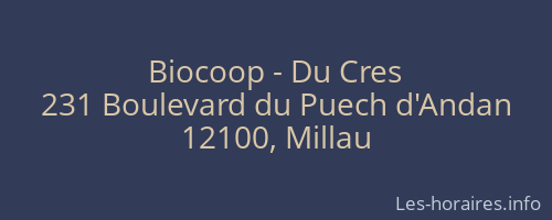 Biocoop - Du Cres