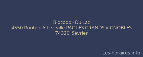 Biocoop - Du Lac