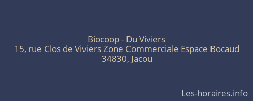 Biocoop - Du Viviers
