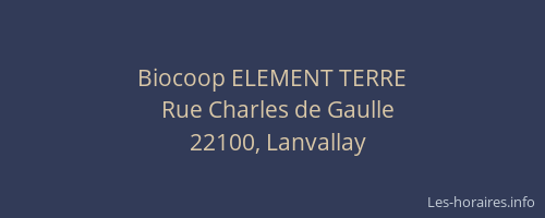 Biocoop ELEMENT TERRE