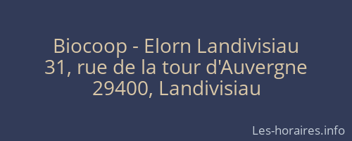 Biocoop - Elorn Landivisiau