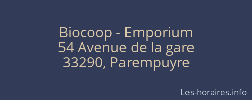 Biocoop - Emporium