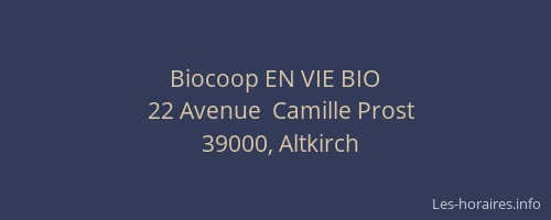 Biocoop EN VIE BIO