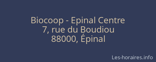 Biocoop - Epinal Centre