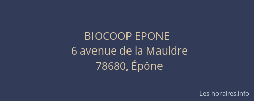 BIOCOOP EPONE