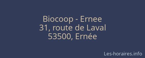 Biocoop - Ernee