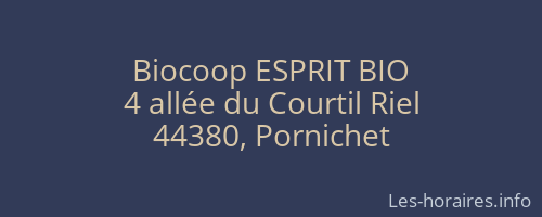 Biocoop ESPRIT BIO