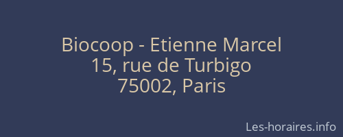 Biocoop - Etienne Marcel