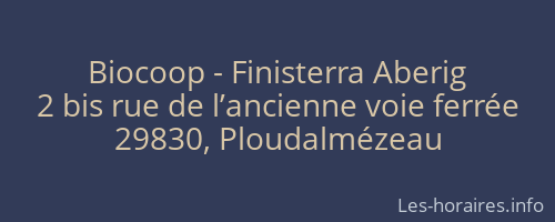 Biocoop - Finisterra Aberig