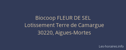 Biocoop FLEUR DE SEL