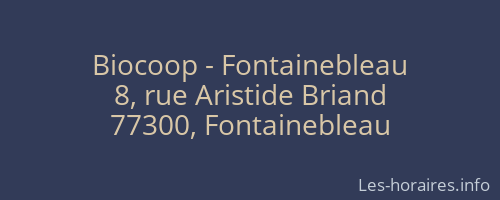 Biocoop - Fontainebleau