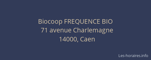 Biocoop FREQUENCE BIO