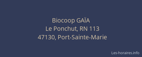 Biocoop GA&Iuml;A