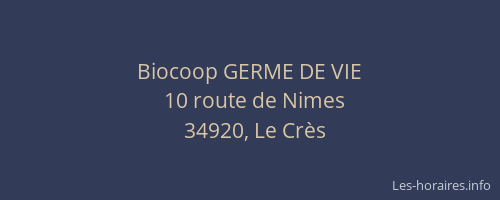 Biocoop GERME DE VIE