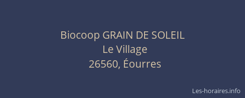 Biocoop GRAIN DE SOLEIL