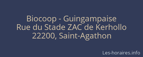 Biocoop - Guingampaise