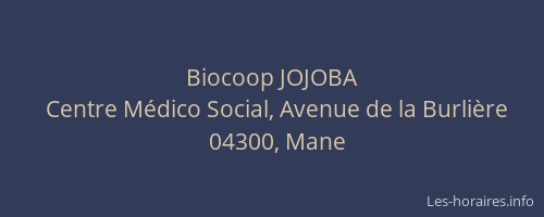 Biocoop JOJOBA