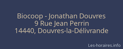 Biocoop - Jonathan Douvres