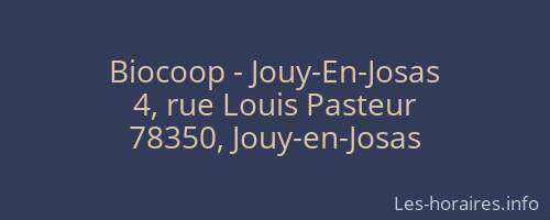 Biocoop - Jouy-En-Josas