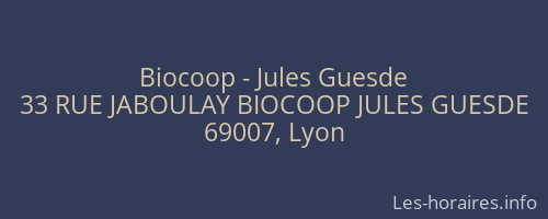 Biocoop - Jules Guesde