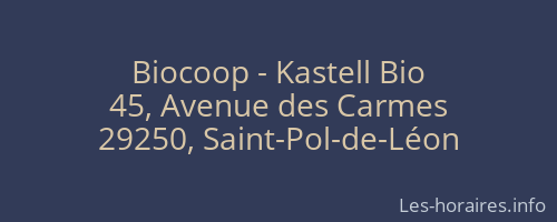 Biocoop - Kastell Bio