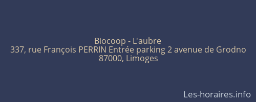 Biocoop - L'aubre