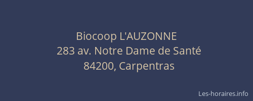Biocoop L'AUZONNE